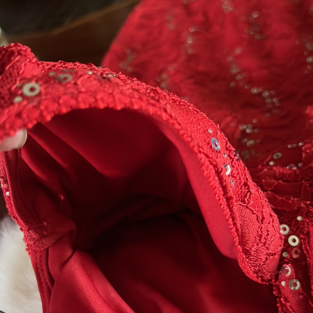 Ruby Rox Red Dress with Sequins - Picture 13 of 13